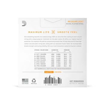 D'Addario XS Nickel 7-String Electric Guitar Strings 10-56