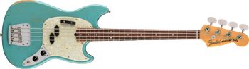 Fender JMJ Road Worn Mustang Bass, Rosewood Fingerboard, Faded Daphne Blue