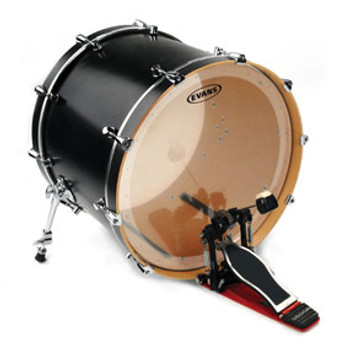 Evans EQ2 Clear Bass Drum Head Batter Evans EQ2 Clear Bass Drum Head Batter