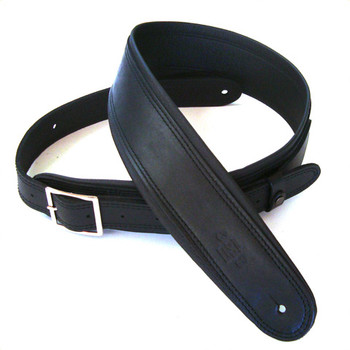 DSL 2.5" Rolled Edge Buckle Black/Black Guitar Strap