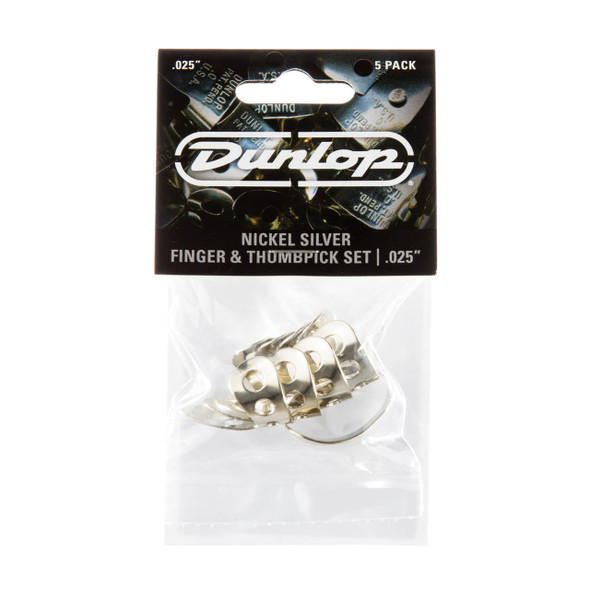 Dunlop 0.025" Nickel Silver Finger & Thumbpick Set