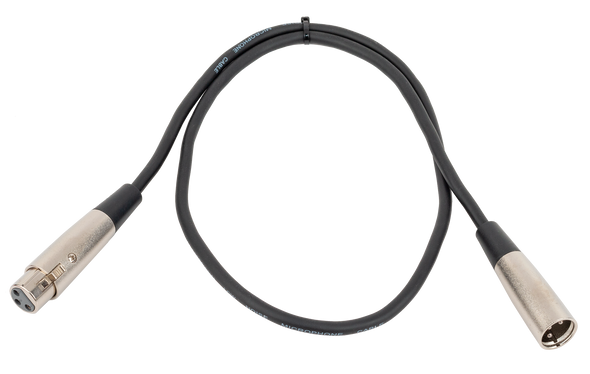 Rock Leads 3ft Mic Cable XLR Male to XLR Female