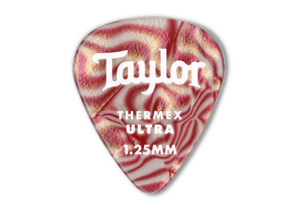 Taylor Premium 351 Thermex Ultra Picks, Ruby Swirl - 6 Pack
