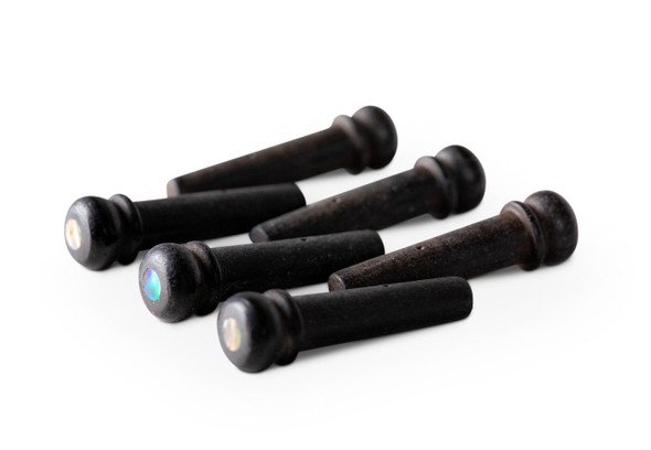 Taylor Bridge Pins - Ebony with Abalone Dots