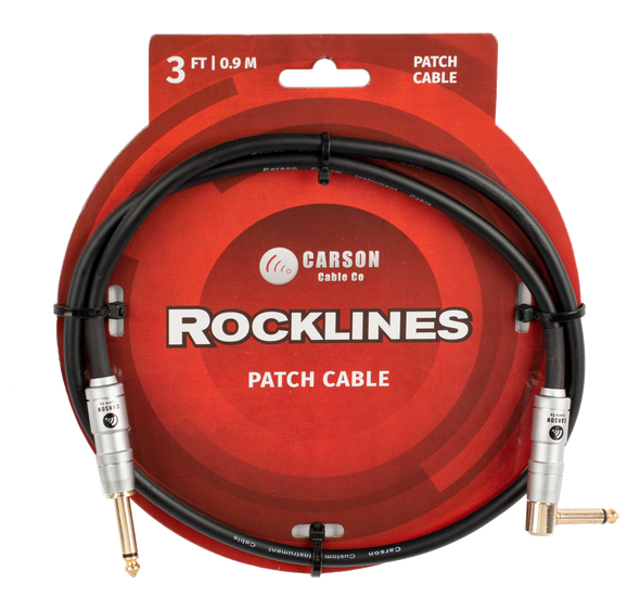 Rocklines 3ft Patch Cable Right to Straight