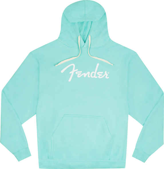 Fender Spaghetti Logo Hoodie, Daphne Blue, Medium