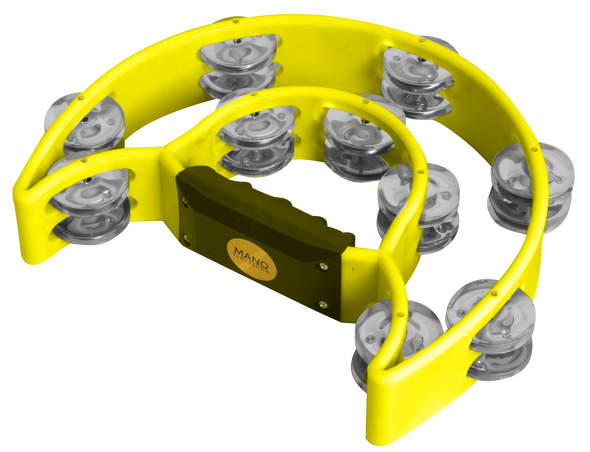 Mano Percussion TMP13 Half Moon Tambourine - Yellow