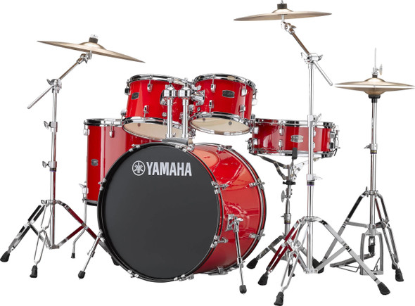 Yamaha Rydeen Euro 5-Piece Drum Kit with Hardware & Cymbals - Hot Red