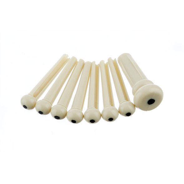 Fender Bridge Pin Set, Ivory with Black Dot