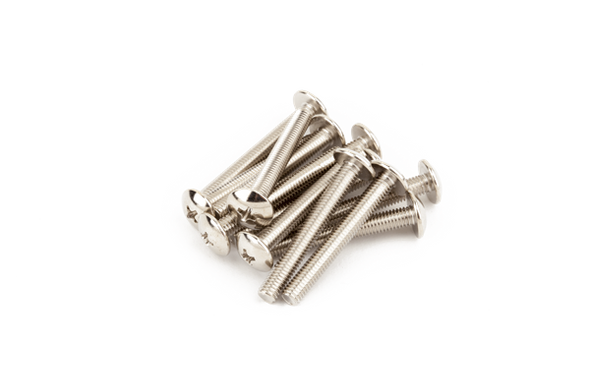 Fender Chassis Mounting Screws, 10-32 X 1-1/2" Philips Head, Nickel, Pack of 12