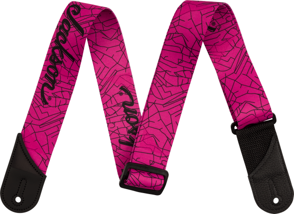 Jackson Cracked Mirror Strap, Pink, 2"