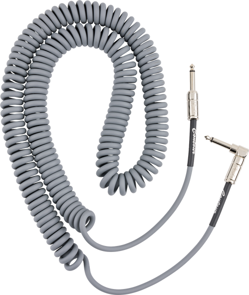 Fender Contour 30' Coiled Cable, Inca Silver