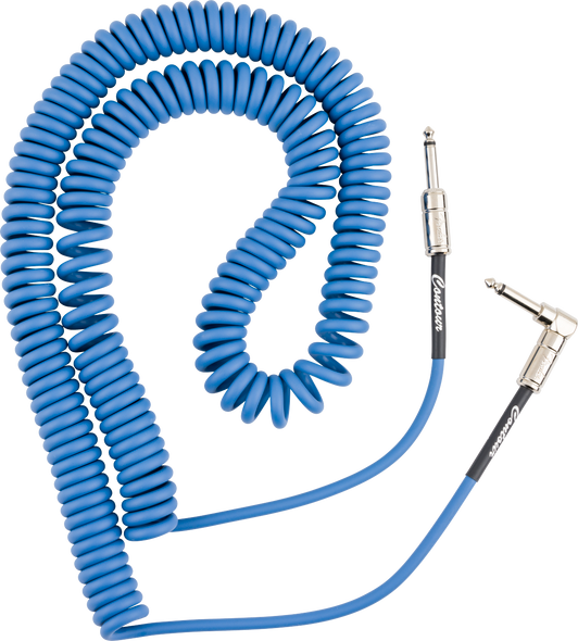 Fender Contour 30' Coiled Cable, Lake Placid Blue