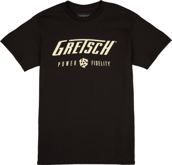 Gretsch Power & Fidelity Logo T-Shirt, Black, XL