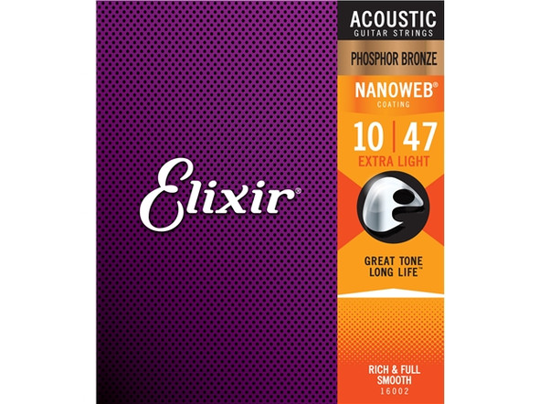 Elixir Acoustic Nanoweb Phosphor Bronze (10-47) Extra Light
