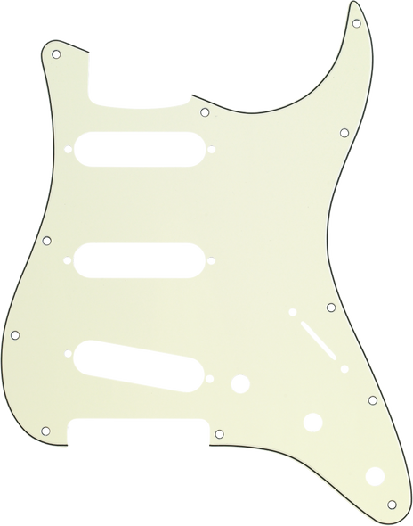 Fender Pickguard, Stratocaster® S/S/S, 11-Hole Mount, Mint Green MG/B/MG 3-Ply