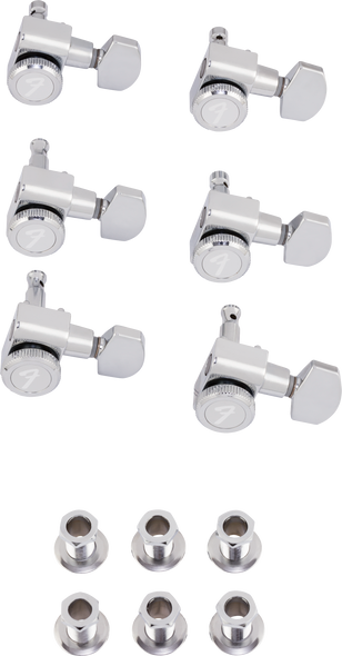 Fender Locking Stratocaster®/Telecaster® Staggered Tuning Machines (Polished Chrome) (6)
