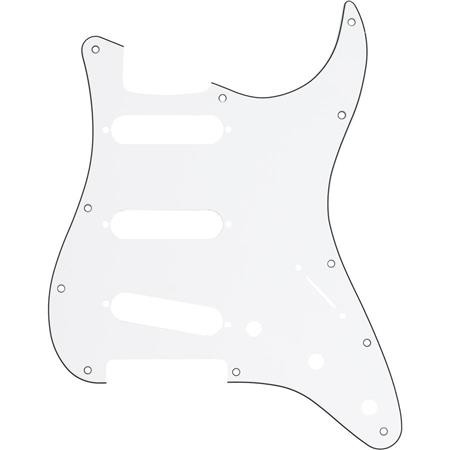 Fender Pickguard for American Standard Stratocaster Guitar, 3-Ply, White