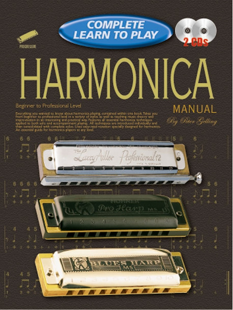 Progressive Complete Learn to Play Harmonica Manual Bk/2CD