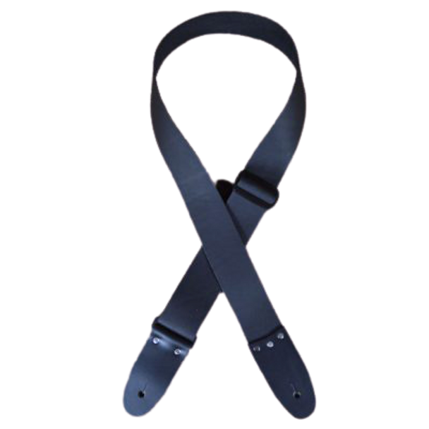 Colonial Leather 2" Soft Leather Slide Adjustable Guitar Strap - Black