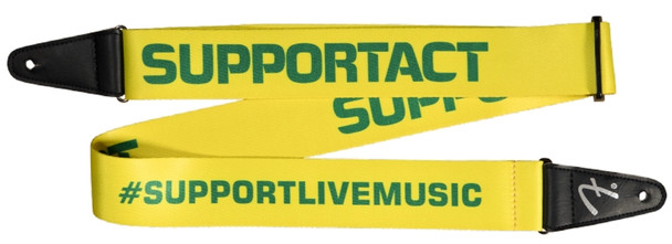 Fender Support Act Guitar Strap - Yellow/Green