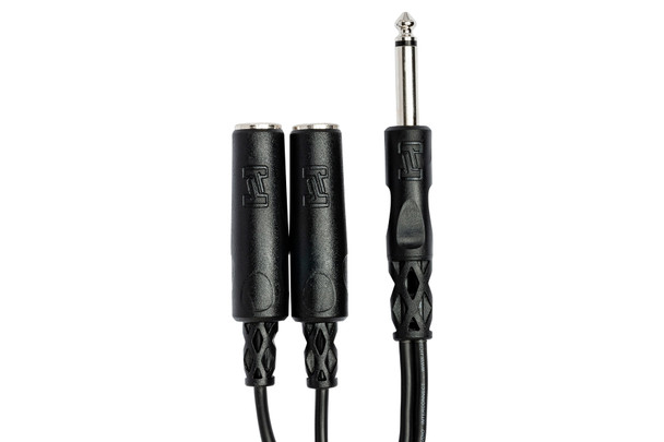 Hosa Y Cable 1/4" Male TS to Dual 1/4" Female TS (YPP-111)