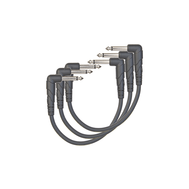 D'Addario Planet Waves Classic Series Patch Cables, 6in - 3 Pack