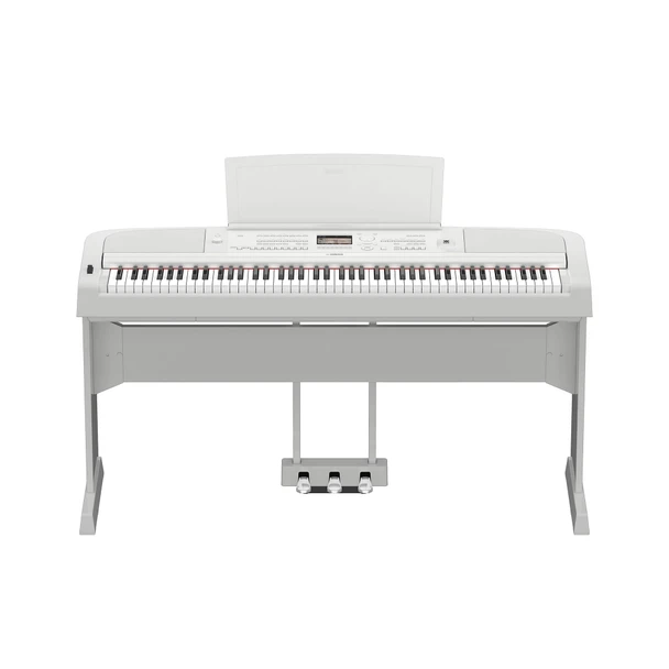 Yamaha DGX670WH Portable Grand Piano Keyboard - Stand and Triple Pedal Included
