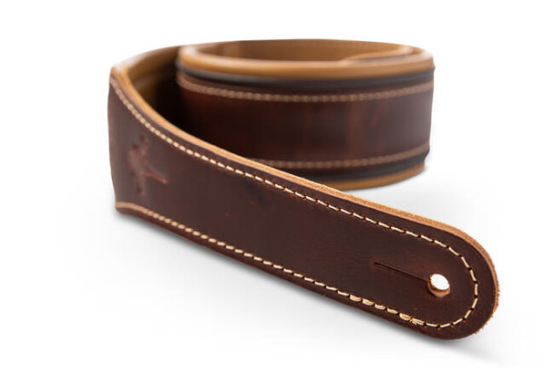 Taylor 2.5" Ascension Leather Guitar Strap - Cordovan/Black/Butterscotch