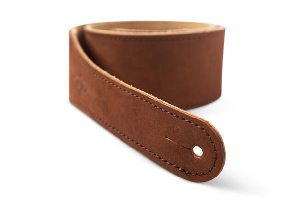 Taylor Gemstone 2.5" Sanded Leather Guitar Strap - Medium Brown