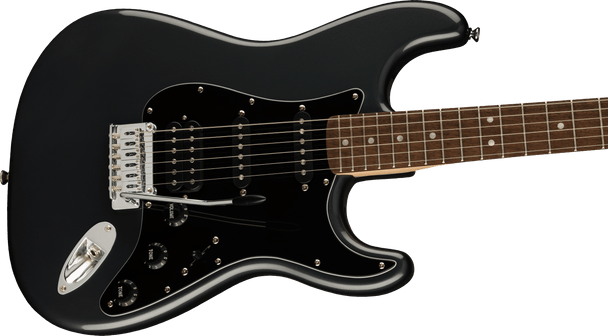 Squier Affinity Series (Save $100 for Click and Collect) Stratocaster® HSS Pack, Laurel Fingerboard, Charcoal Frost Metallic, Gig Bag, 15G - 240V AU