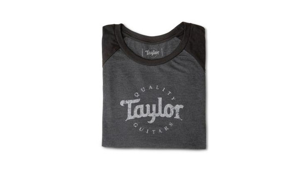 Taylor Ladies Baseball T, Black/Black Frost - Medium