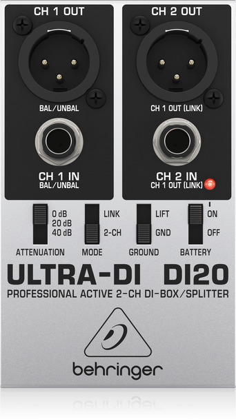 Behringer Ultra-DI DI20 Active 2 Channel DI-Box/Splitter