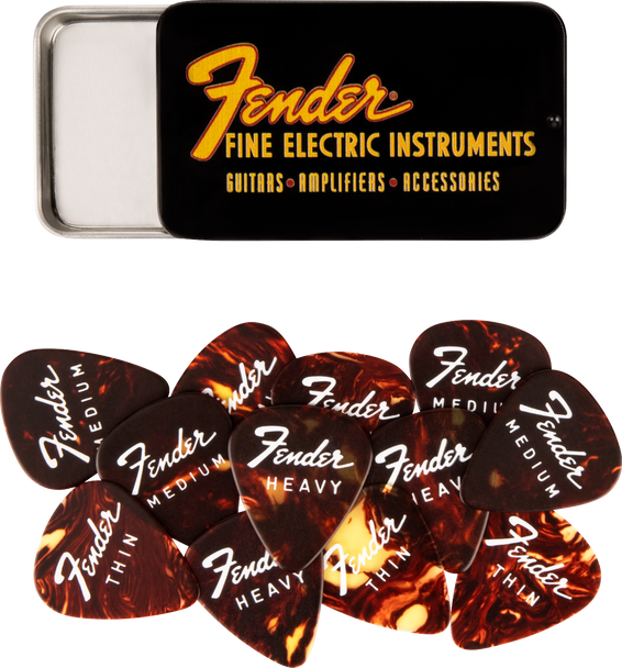 Fender Fine Electric Pick Tin - 12 Pack