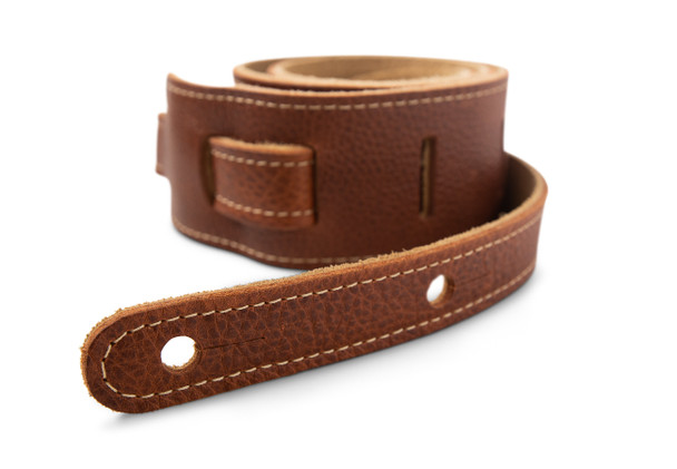 Taylor 2.5" Suede Back Leather Guitar Strap - Medium Brown