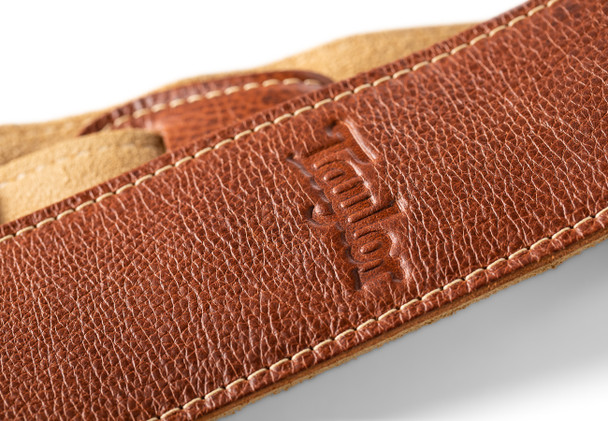 Taylor 2.5" Suede Back Leather Guitar Strap - Medium Brown