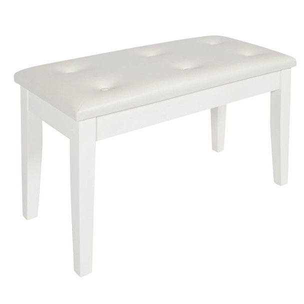 AMS KTW18 Piano Stool Wooden Bench White