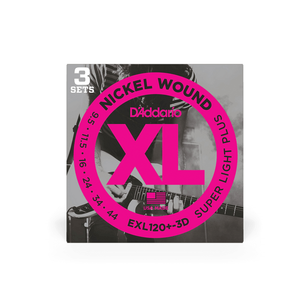 D'Addario Electric Strings EXL120+-3D Pack of 3