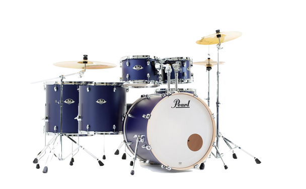 Pearl Export EXL Plus 22" Fusion 5-Piece Drum Kit with Hardware, Cymbals & Bonus 14" x 14" Floor Tom - Indigo Night