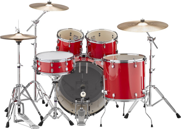 Yamaha Rydeen Euro 5-Piece Drum Kit with Hardware & Cymbals - Hot Red