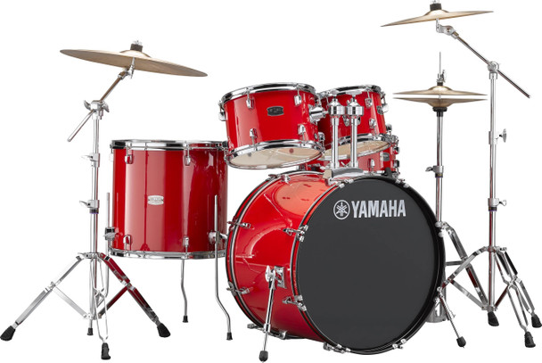 Yamaha Rydeen Euro 5-Piece Drum Kit with Hardware & Cymbals - Hot Red