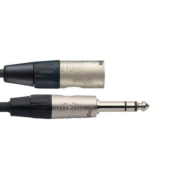 Stagg N-Series Audio Cable XLR Male to 1/4" TRS Male - 1m