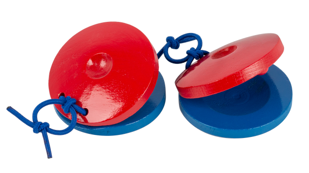 CPK Wooden Finger Castanets - Red & Blue