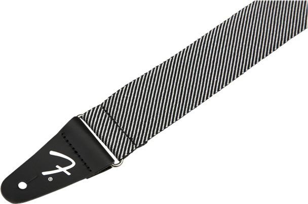 Fender Modern Tweed Strap, White/Black 2"