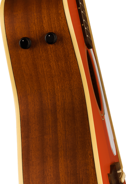 Fender Malibu Player, Walnut Fingerboard, White Pickguard, Fiesta Red