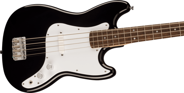 Squier Sonic Bronco Bass, Laurel Fingerboard, White Pickguard, Black