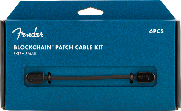 Fender Blockchain Patch Cable Kit, Extra Small, Black