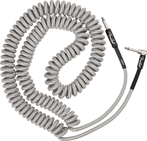 Fender Professional Series Coil Cable, 30', White Tweed