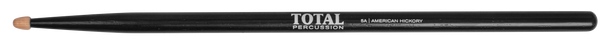Total Percussion 5A Wood Tip Drum Sticks - Black