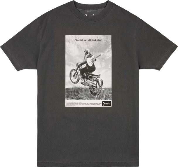 Fender Vintage Ad Biker Tee, Graphite, XXL Fender Vintage Ad Biker Tee, Graphite, XXL